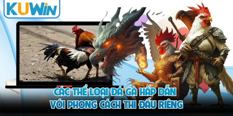 Các thể loại đá gà hấp dẫn với phong cách thi đấu riêng